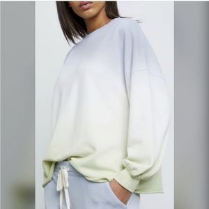 Rails Reeves Blue Mint Dip Dye Sweatshirt Ombre Sweater Pullover